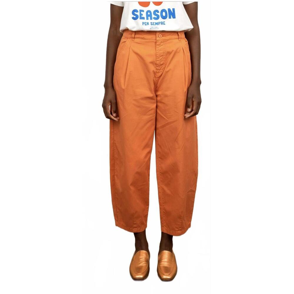 NEW THE TINY BIG SISTER pleated trousers in brown